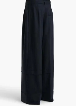 Linden Pant in Navy and White Stripe