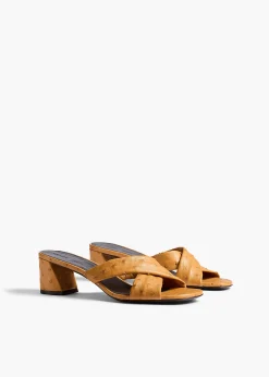 Liria Sandal in Chestnut Ostrich