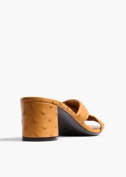 Liria Sandal in Chestnut Ostrich