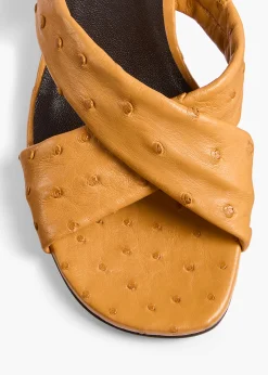 Liria Sandal in Chestnut Ostrich