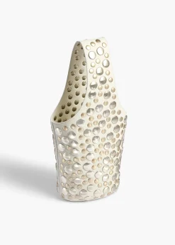 Livia Bag in Optic White Leather with Silver Studs