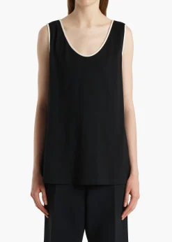 Longo Top in Cream and Black