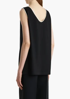 Longo Top in Cream and Black