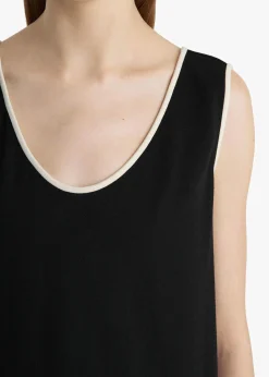 Longo Top in Cream and Black