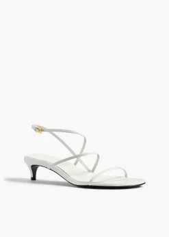 Loop Kitten Heel Sandal in Chalk Leather