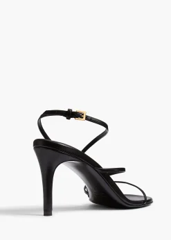 Loop Sandal in Black Leather