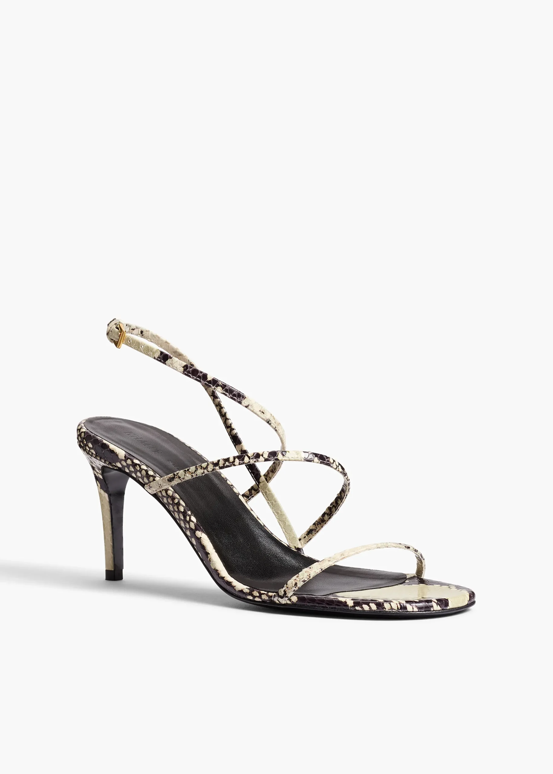 Loop Sandal in Natural Python-Embossed Leather