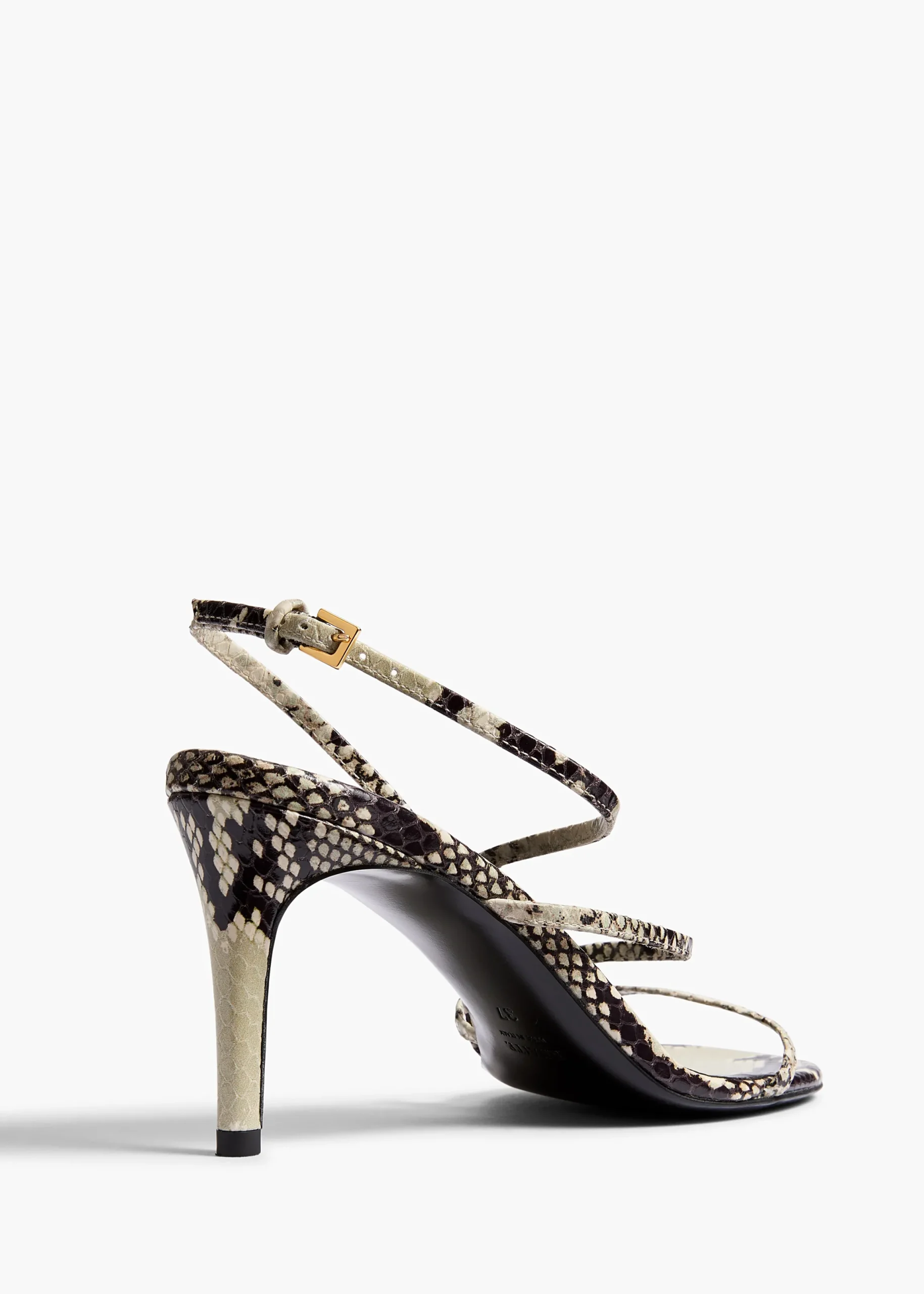 Loop Sandal in Natural Python-Embossed Leather