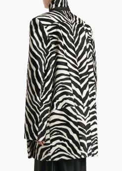 Lorel Coat in Zebra Print Haircalf