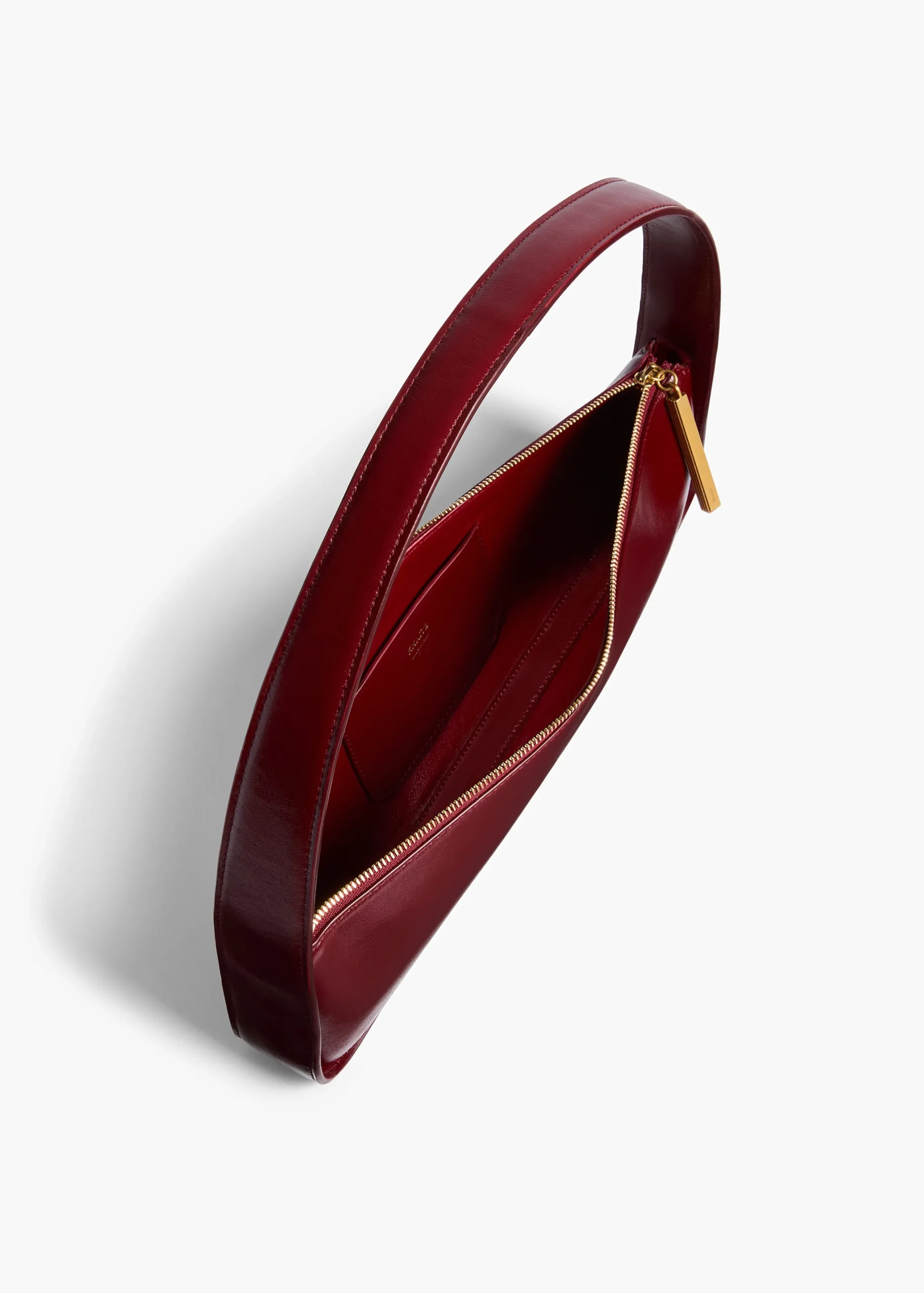 Lori Baguette Bag in Bordeaux Crackle Patent Leather