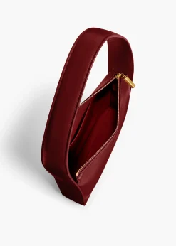 Lori Squared Bag in Oxblood Crackle Patent Leather