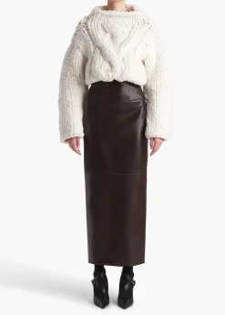 Loxley Skirt in Mud Leather