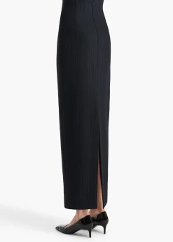 Loxley Skirt in Navy and White Stripe