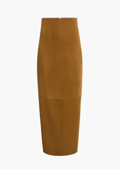 Loxley Skirt in Toffee Suede
