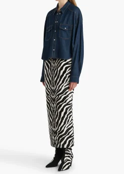 Loxley Skirt in Zebra Print Haircalf