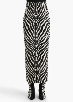 Loxley Skirt in Zebra Print Haircalf