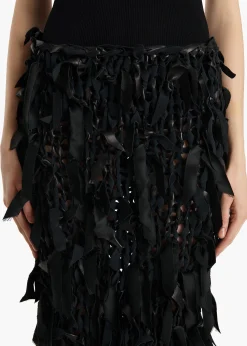 Lyla Skirt in Black Leather