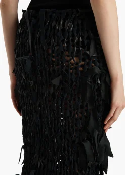 Lyla Skirt in Black Leather