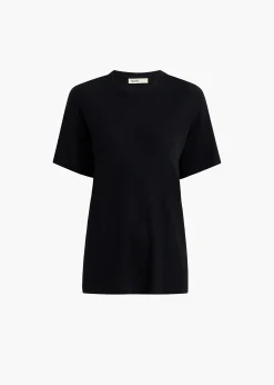 Maeve T-Shirt in Black Silk Cashmere Jersey