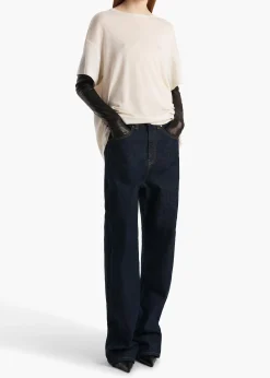 Maeve T-Shirt in Cream Silk Cashmere Jersey