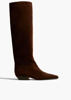 Marfa Knee-High Boot in Coffee Suede