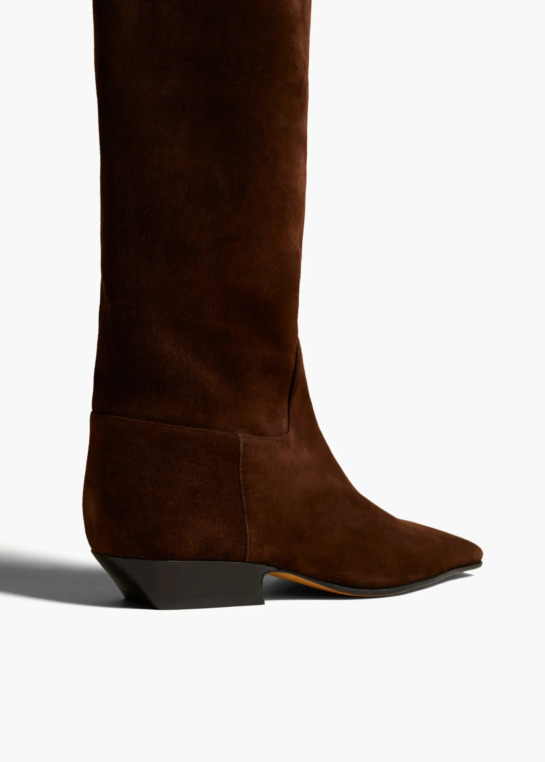 Marfa Knee-High Boot in Coffee Suede
