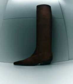 Marfa Knee-High Boot in Coffee Suede