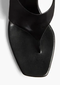 Marlow Mule in Black Glazed Leather