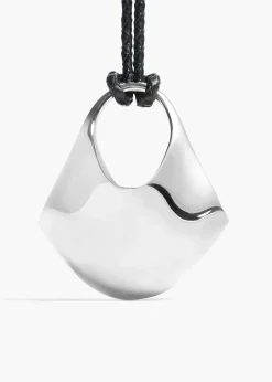 Medium Lotus Pendant in Silver