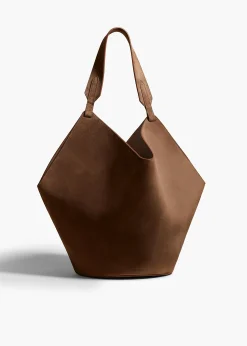 Medium Lotus Tote in Cedar Suede