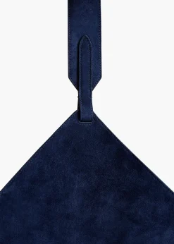 Medium Lotus Tote in Midnight Suede