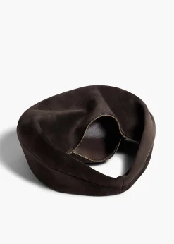 Medium Olivia Hobo in Dark Brown Suede
