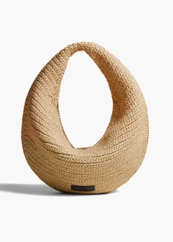 Medium Olivia Hobo in Natural Raffia