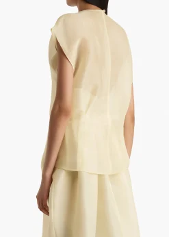 Mer Top in Pale Yellow