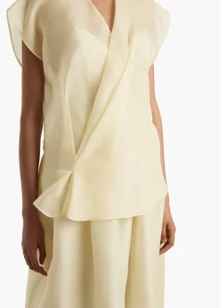 Mer Top in Pale Yellow