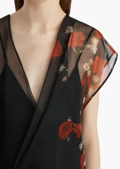 Merith Dress in Black and Red