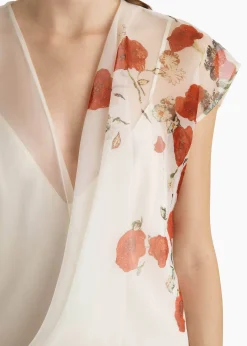 Merith Dress in Cream and Red