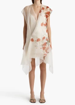 Merith Dress in Cream and Red