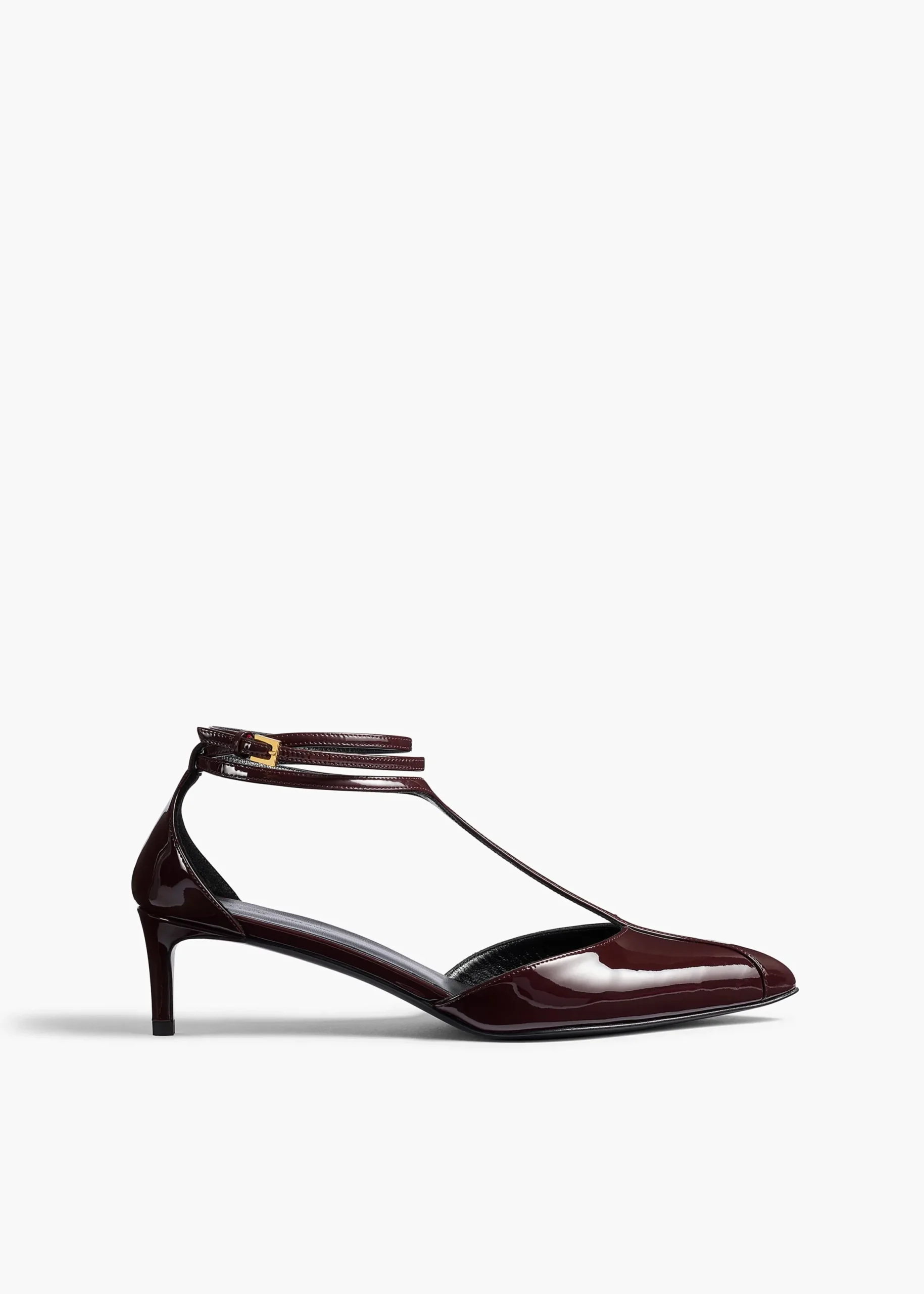 Mia Pump in Bordeaux Patent Leather