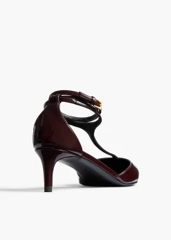 Mia Pump in Bordeaux Patent Leather