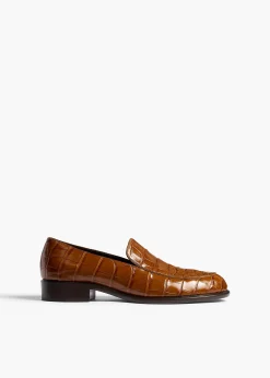 Miles Loafer in Dark Honey Alligator