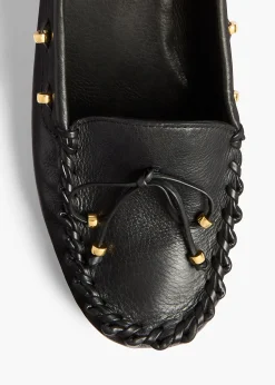 Milly Pump in Black Pebbled Leather