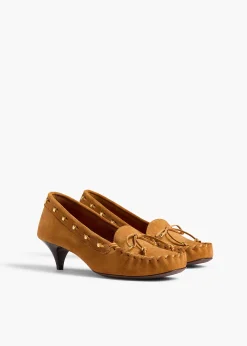 Milly Pump in Caramel Suede