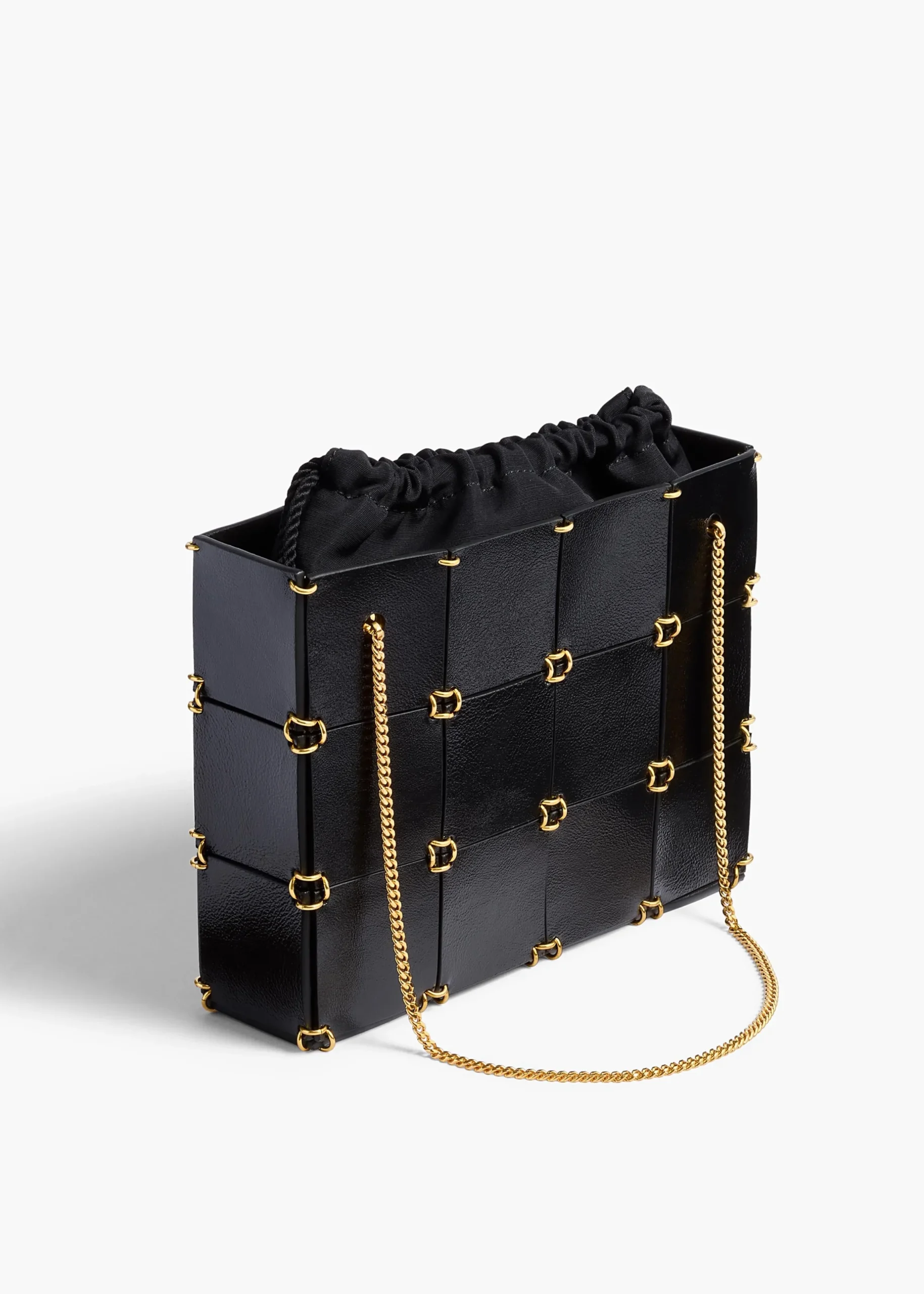 Mini Emma Bag in Black Crackle Patent Leather