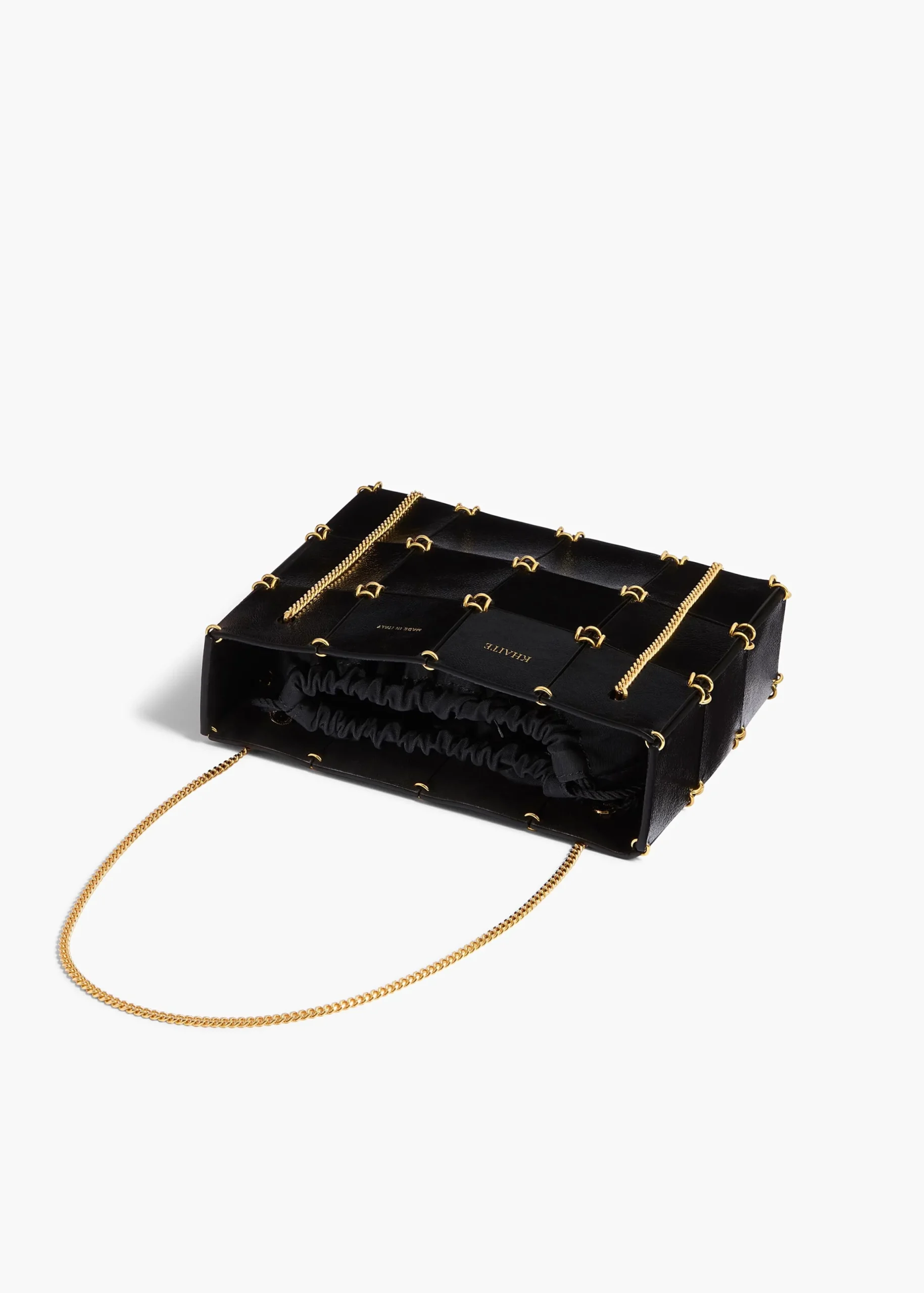 Mini Emma Bag in Black Crackle Patent Leather