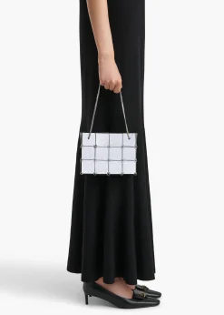 Mini Emma Bag in Silver Metallic Leather