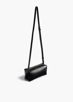 Mini Kye Crossbody Bag in Black Crackle Patent Leather