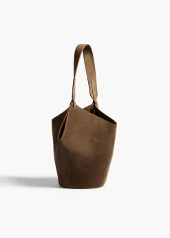 Mini Lotus Tote in Cedar Suede