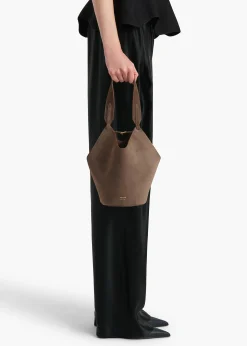 Mini Lotus Tote in Cedar Suede