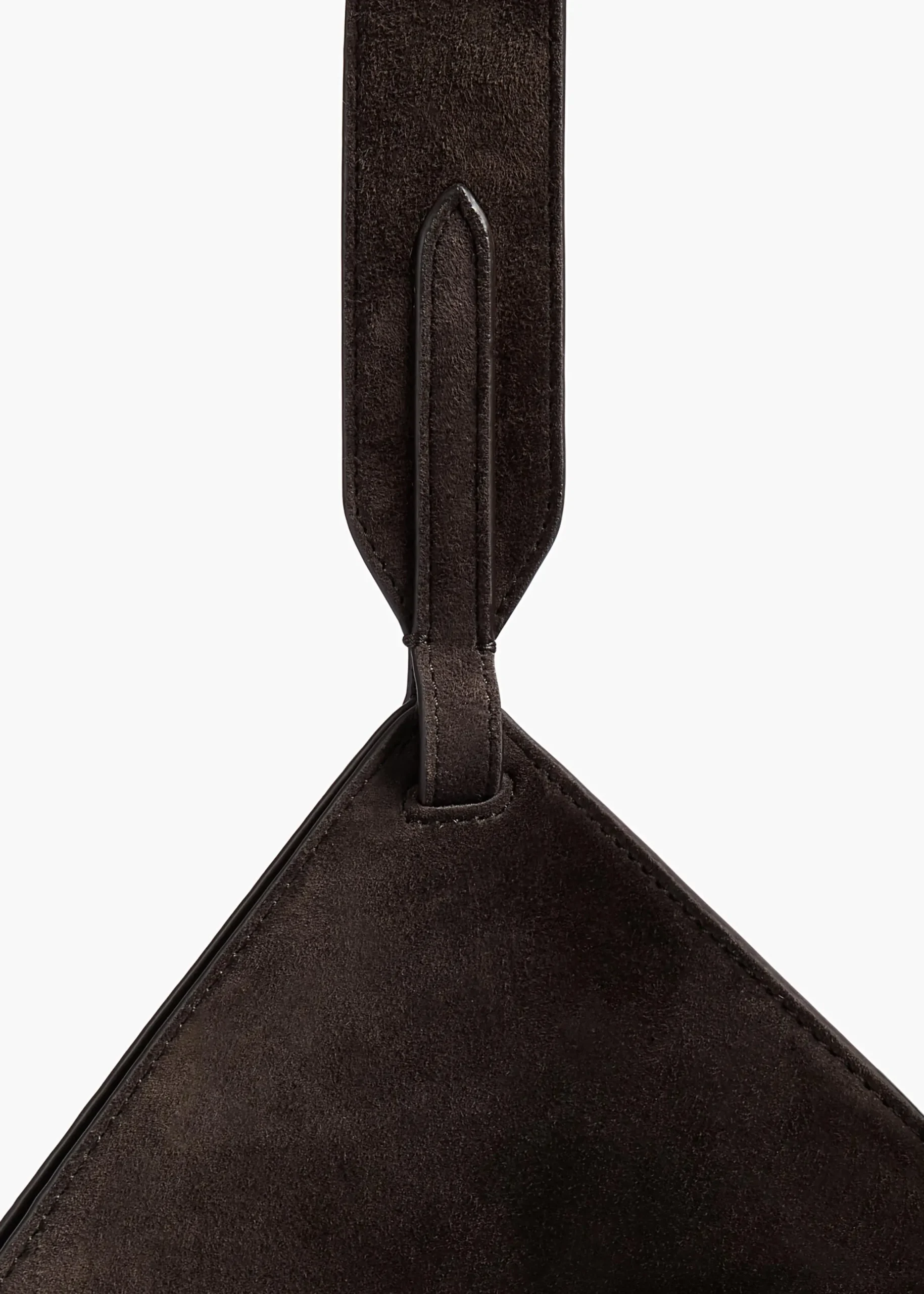 Mini Lotus Tote in Dark Brown Suede